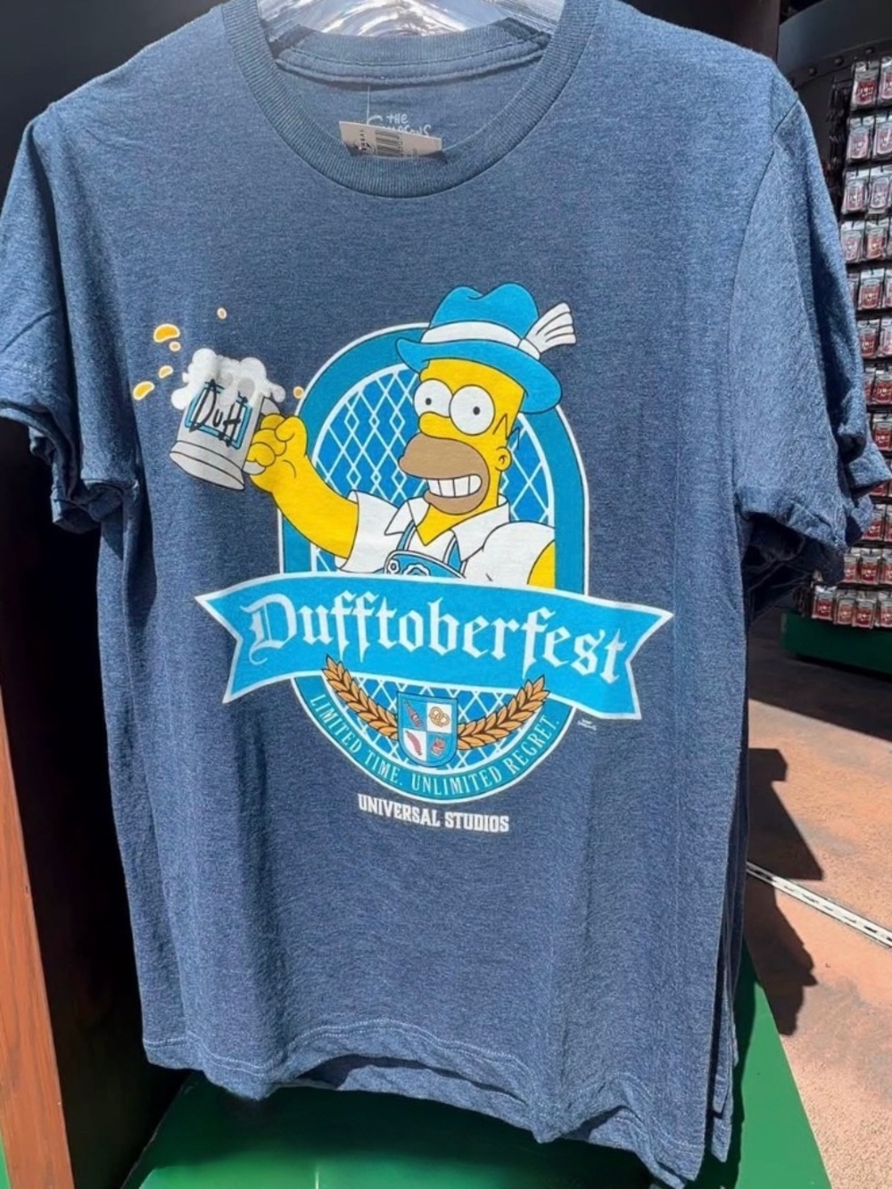 2026 Universal Studios The Simpsons Homer Dufftoberfest Shirt Adult LG